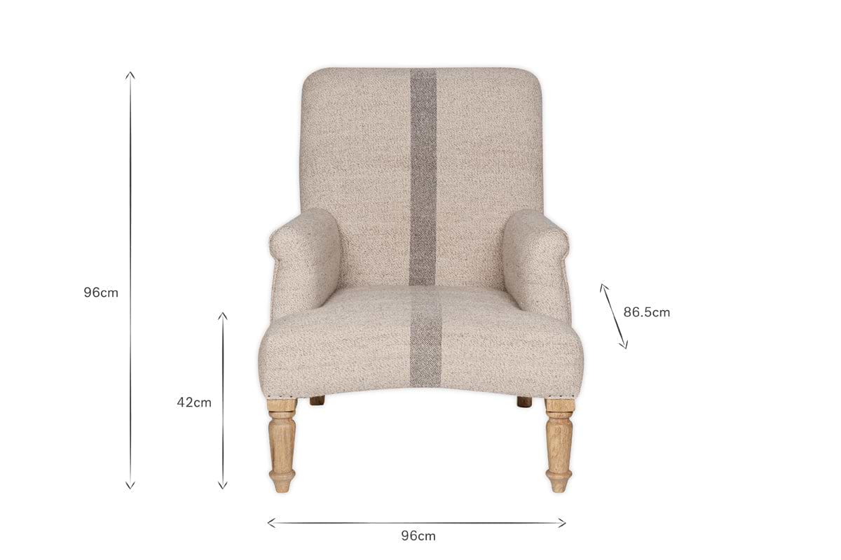 Kallu Wool & Cotton Occasional Chair - Natural