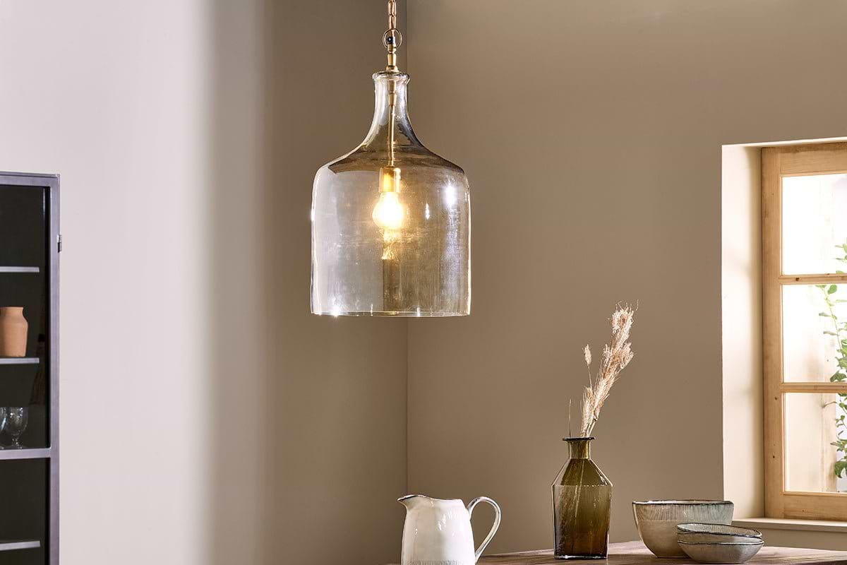 Kalsi Recycled Glass Pendant Light - Lustre - Large-LIGHTS-Nkuku