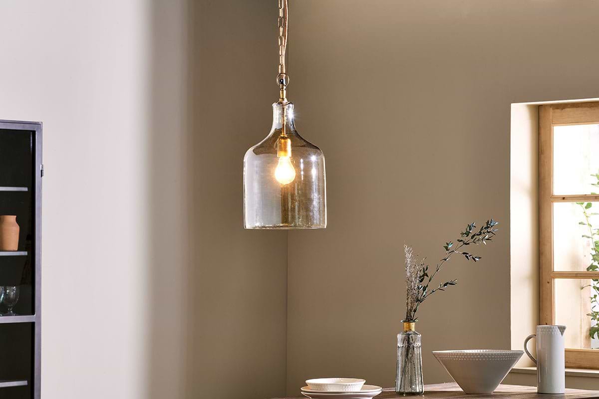 Kalsi Recycled Glass Pendant Light - Lustre - Small-LIGHTS-Nkuku