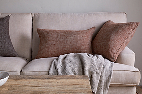 Kana Linen Cushion Cover - Rust