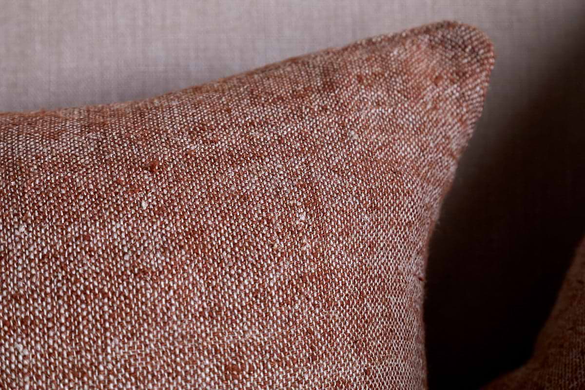 Kana Linen Cushion Cover - Rust
