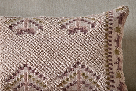 Kandy Wool & Cotton Cushion Cover - Dusty Pink