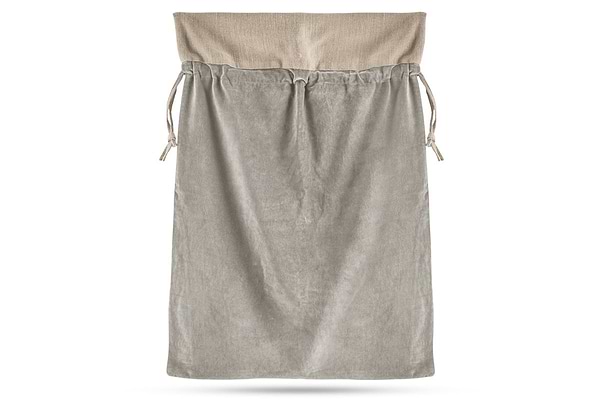 Karru Cotton Velvet Sack - Light Grey-CHRISTMAS DECORATIONS-Nkuku
