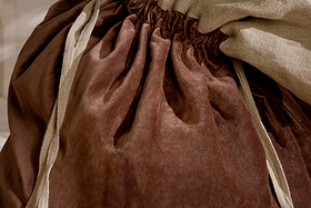 Karru Cotton Velvet Sack - Rich Mocha-CHRISTMAS DECORATIONS-Nkuku
