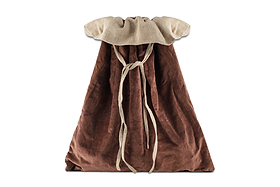 Karru Cotton Velvet Sack - Rich Mocha-CHRISTMAS DECORATIONS-Nkuku
