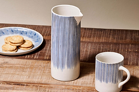 Karuma Ceramic Jug - Large-SERVEWARE-Nkuku