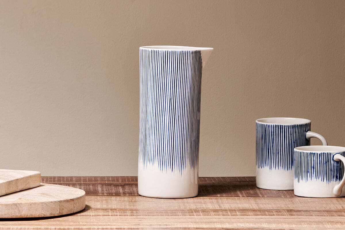 Karuma Ceramic Jug - Large-SERVEWARE-Nkuku