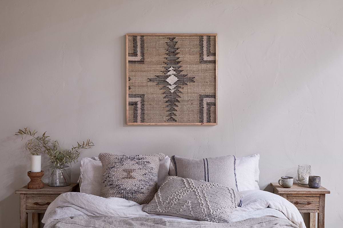 Katong Textured Wall Art - Grey-DECORATIVE ACCESSORIES-Nkuku