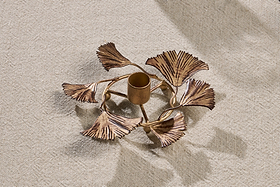 Khamilla Candle Holder - Gold-CHRISTMAS DECORATIONS-Nkuku