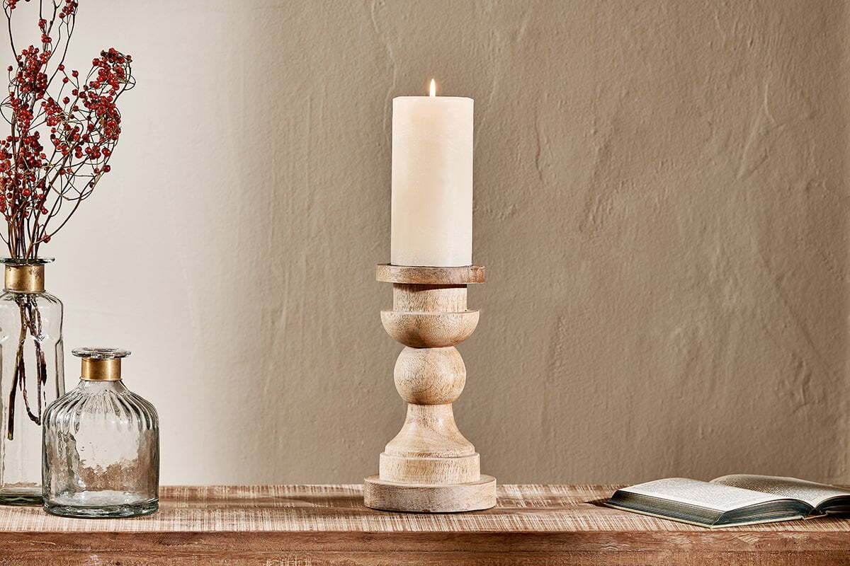 Kibibi Candle Stick-CANDLES HOLDERS & LANTERNS-Nkuku