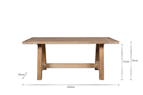 Indali Mango Wood Dining Table - Natural-TABLES-Nkuku