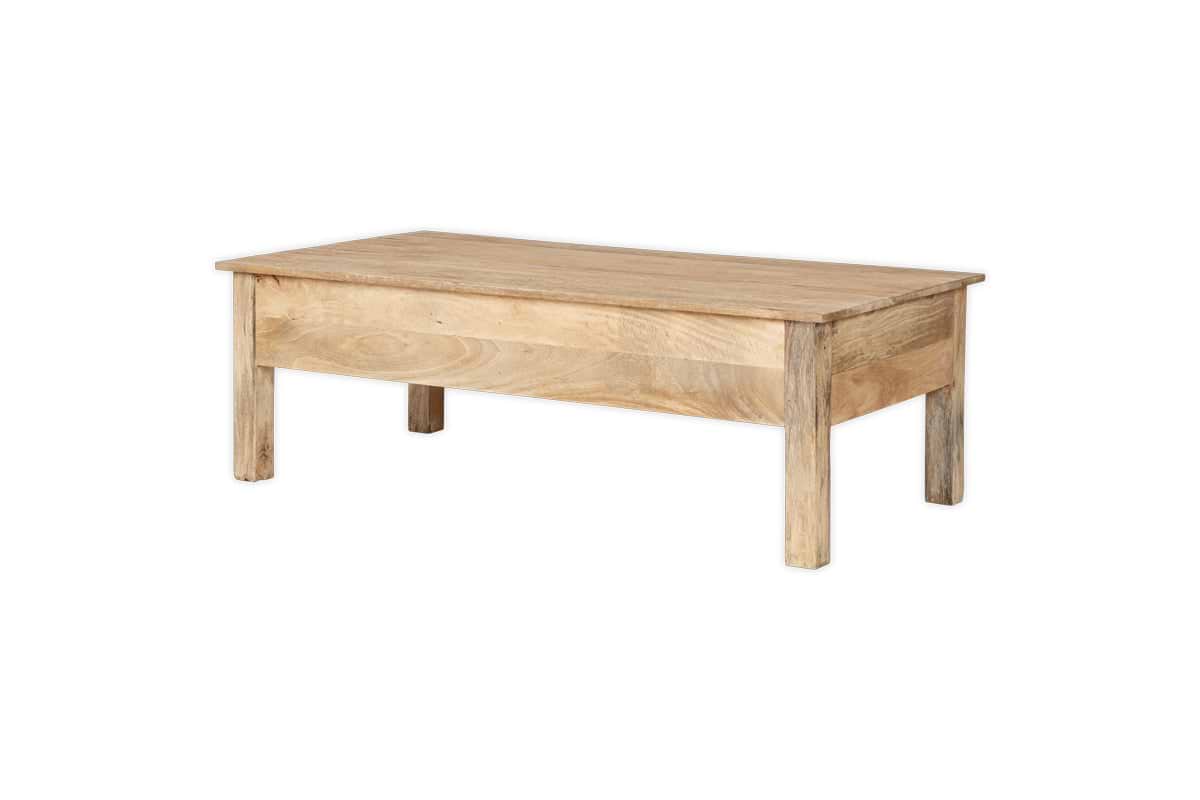 Laali Grooved Mango Wood  Coffee Table - Natural