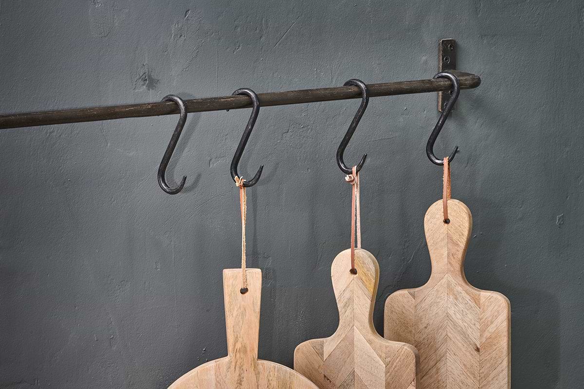 Laila Iron S-Hooks - Iron - (Set of 4)-STORAGE-Nkuku
