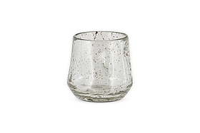 Linora Recycled Glass Tealight Holder - Clear-CANDLES HOLDERS & LANTERNS-Nkuku