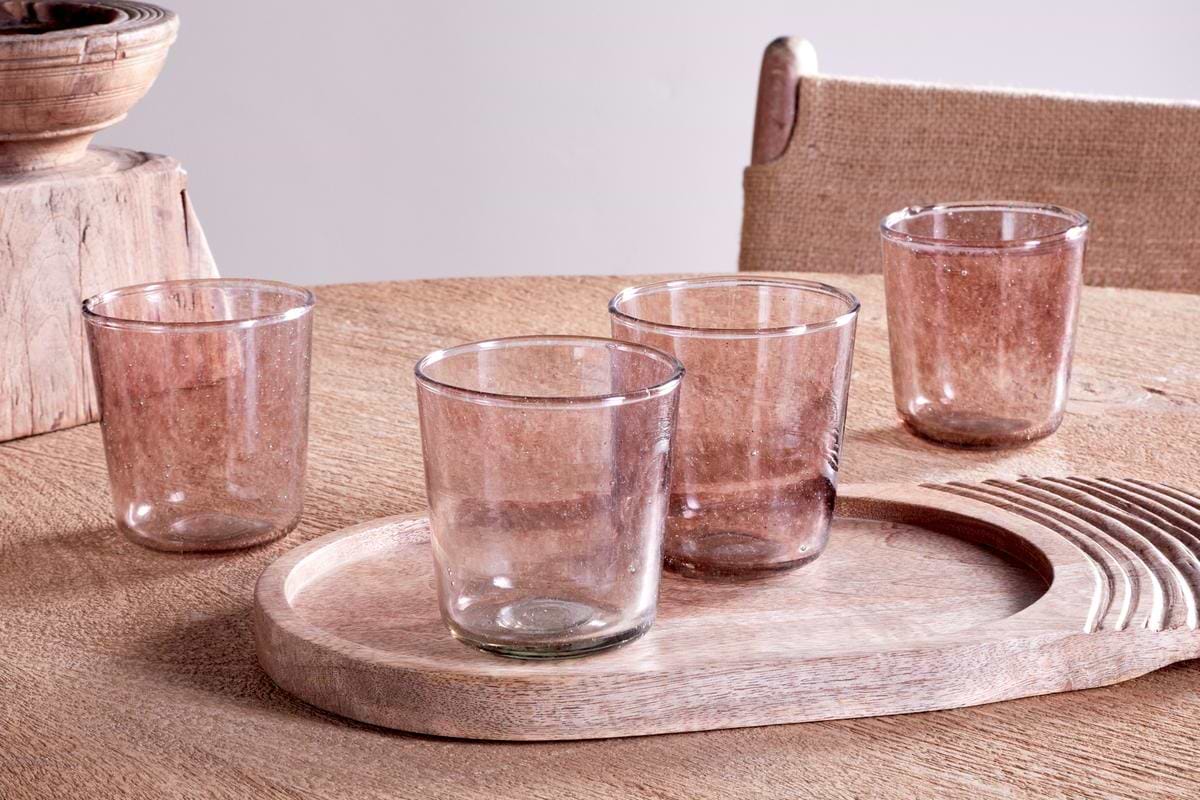 Llanera Tumbler - Plum - (Set of 4)-GLASSWARE-Nkuku