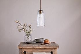 Lumina Recycled Glass Pendant - Clear