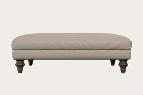 Marri Grand Footstool - Recycled Cotton Natural-MAKE TO ORDER-Nkuku
