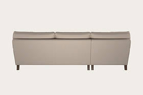 Marri Grand Left Hand Chaise Sofa - Recycled Cotton Natural-MAKE TO ORDER-Nkuku