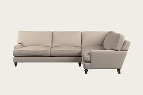 Marri Grand Right Hand Corner Sofa - Recycled Cotton Natural-MAKE TO ORDER-Nkuku