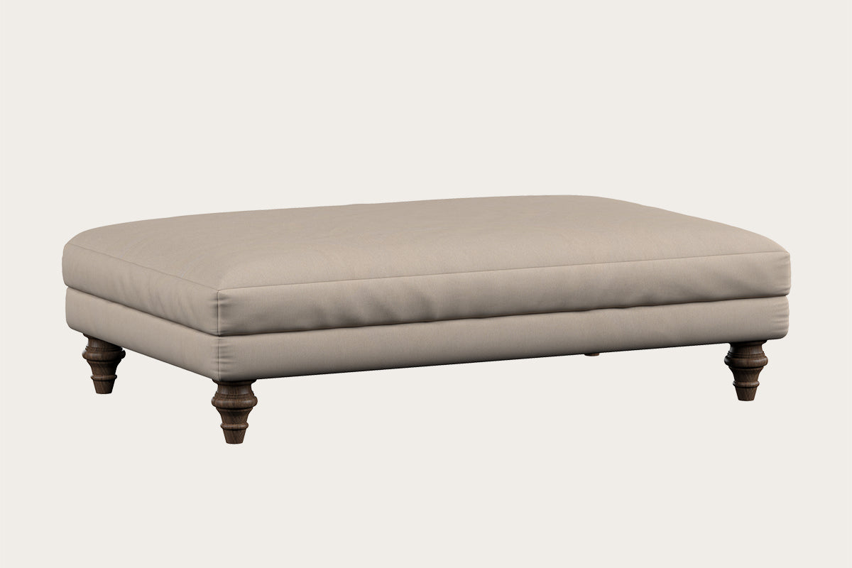Marri Large Footstool - Recycled Cotton Natural
