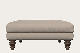 Marri Large Footstool - Recycled Cotton Natural-MAKE TO ORDER-Nkuku