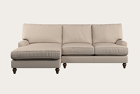 Marri Large Left Hand Chaise Sofa - Recycled Cotton Natural-MAKE TO ORDER-Nkuku