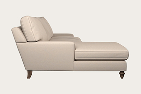 Marri Large Left Hand Chaise Sofa - Recycled Cotton Natural-MAKE TO ORDER-Nkuku
