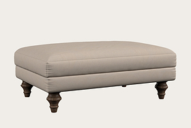 Marri Medium Footstool - Recycled Cotton Natural-MAKE TO ORDER-Nkuku