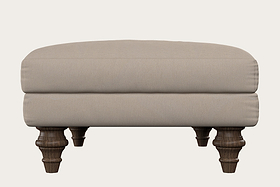 Marri Medium Footstool - Recycled Cotton Natural-MAKE TO ORDER-Nkuku