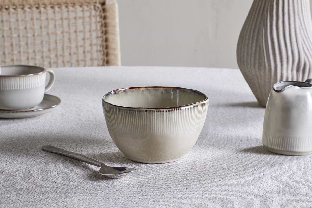 Malia Breakfast Bowl - Cream-TABLEWARE-Nkuku
