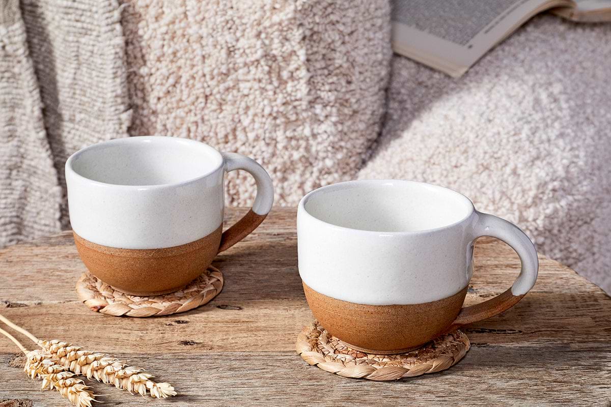 Mali White and Terracotta-TABLEWARE-Nkuku