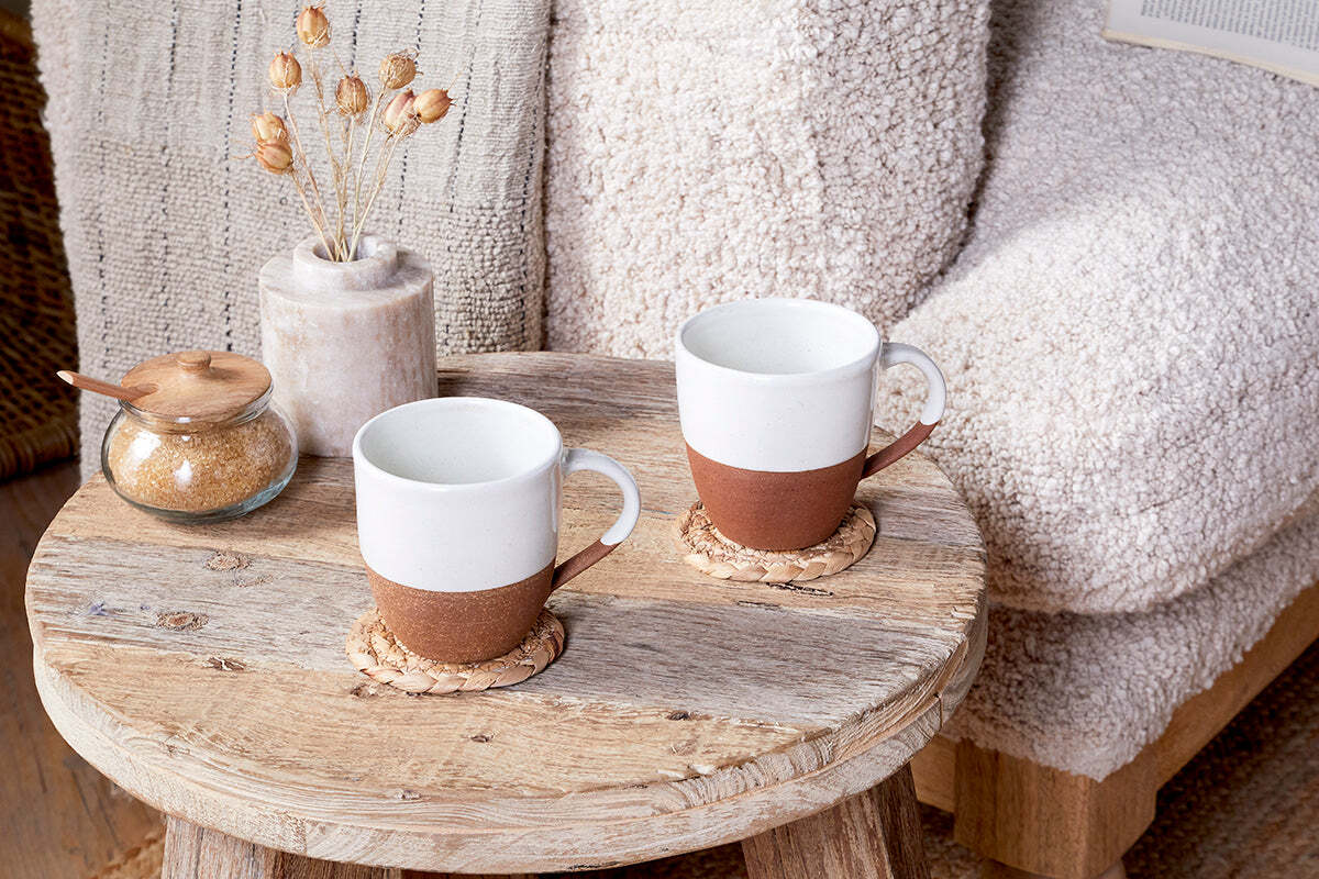 Mali White & Terracotta-TABLEWARE-Nkuku