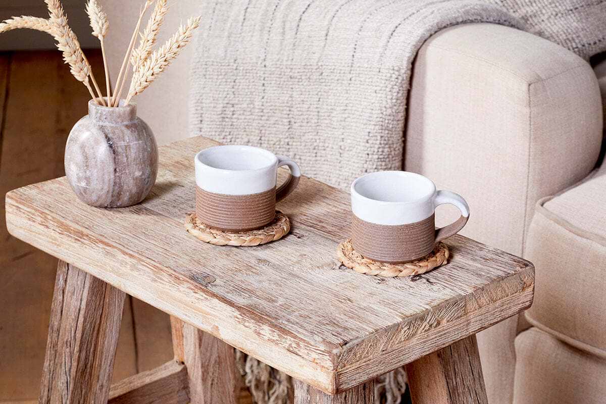 Mali Ribbed Espresso Mug - White-TABLEWARE-Nkuku