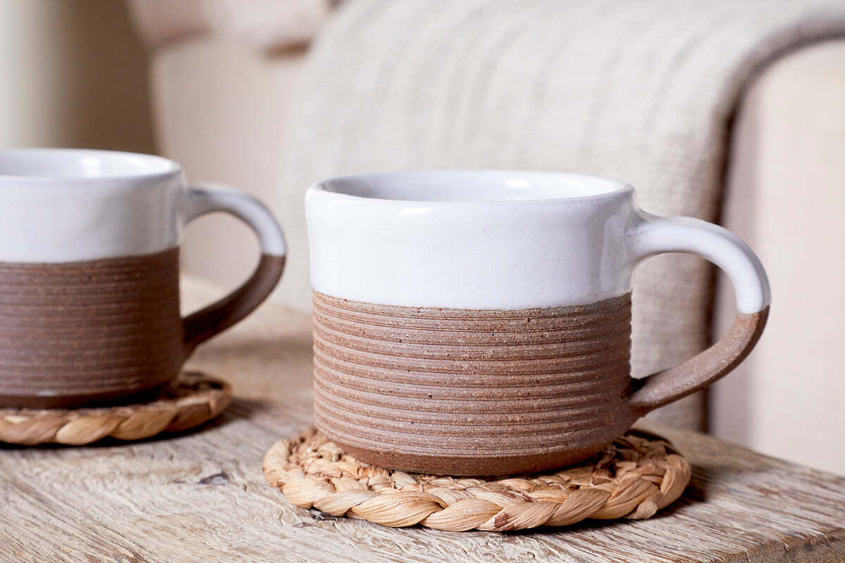 Mali Ribbed Espresso Mug - White-TABLEWARE-Nkuku