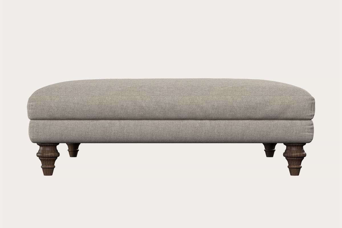 Marri Grand Footstool - Brera Linen Natural-MAKE TO ORDER-Nkuku
