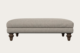 Marri Grand Footstool - Brera Linen Natural-MAKE TO ORDER-Nkuku