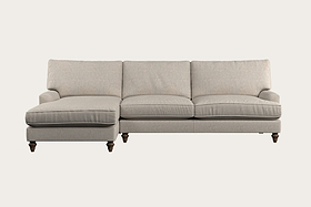 Marri Grand Left Hand Chaise Sofa - Brera Linen Natural-MAKE TO ORDER-Nkuku