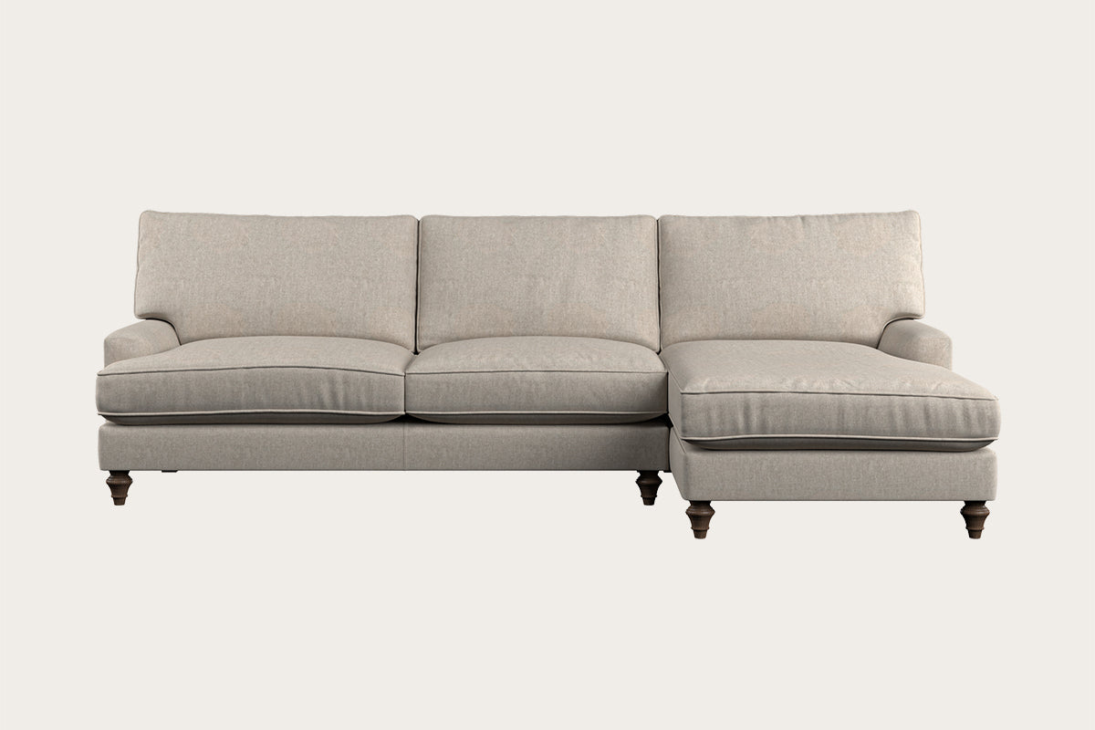 Marri Grand Right Hand Chaise Sofa - Brera Linen Natural-MAKE TO ORDER-Nkuku