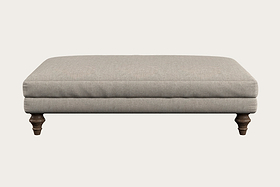 Marri Large Footstool - Brera Linen Natural-MAKE TO ORDER-Nkuku