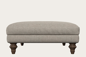 Marri Large Footstool - Brera Linen Natural-MAKE TO ORDER-Nkuku