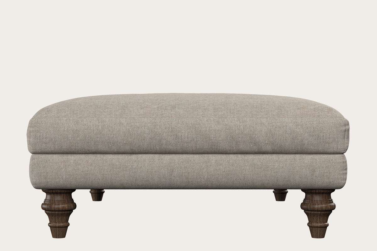 Marri Large Footstool - Brera Linen Natural
