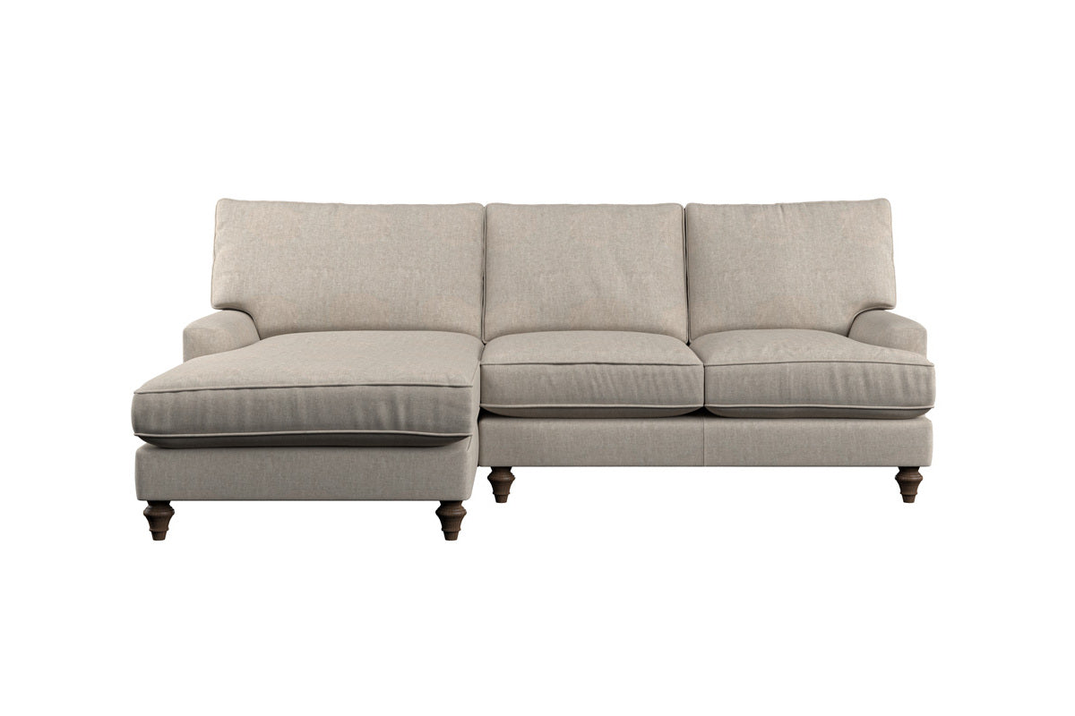 Marri Large Left Hand Chaise Sofa - Brera Linen Natural