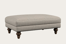 Marri Medium Footstool - Brera Linen Natural-MAKE TO ORDER-Nkuku