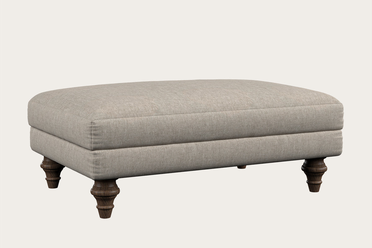 Marri Medium Footstool - Brera Linen Natural