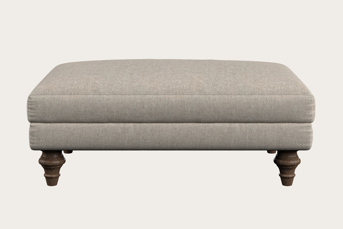 Marri Medium Footstool - Brera Linen Natural