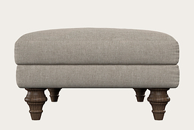 Marri Medium Footstool - Brera Linen Natural-MAKE TO ORDER-Nkuku