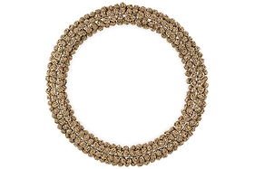 Madhi Wire Ball Wreath - Brass