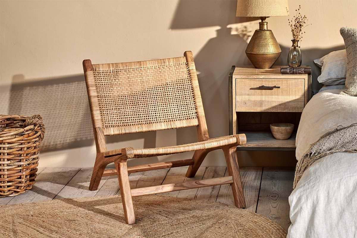Madrisana Acacia & Rattan Woven Chair-SEATING-Nkuku
