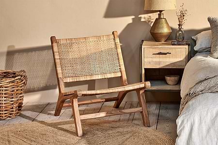 Madrisana Acacia & Rattan Woven Chair