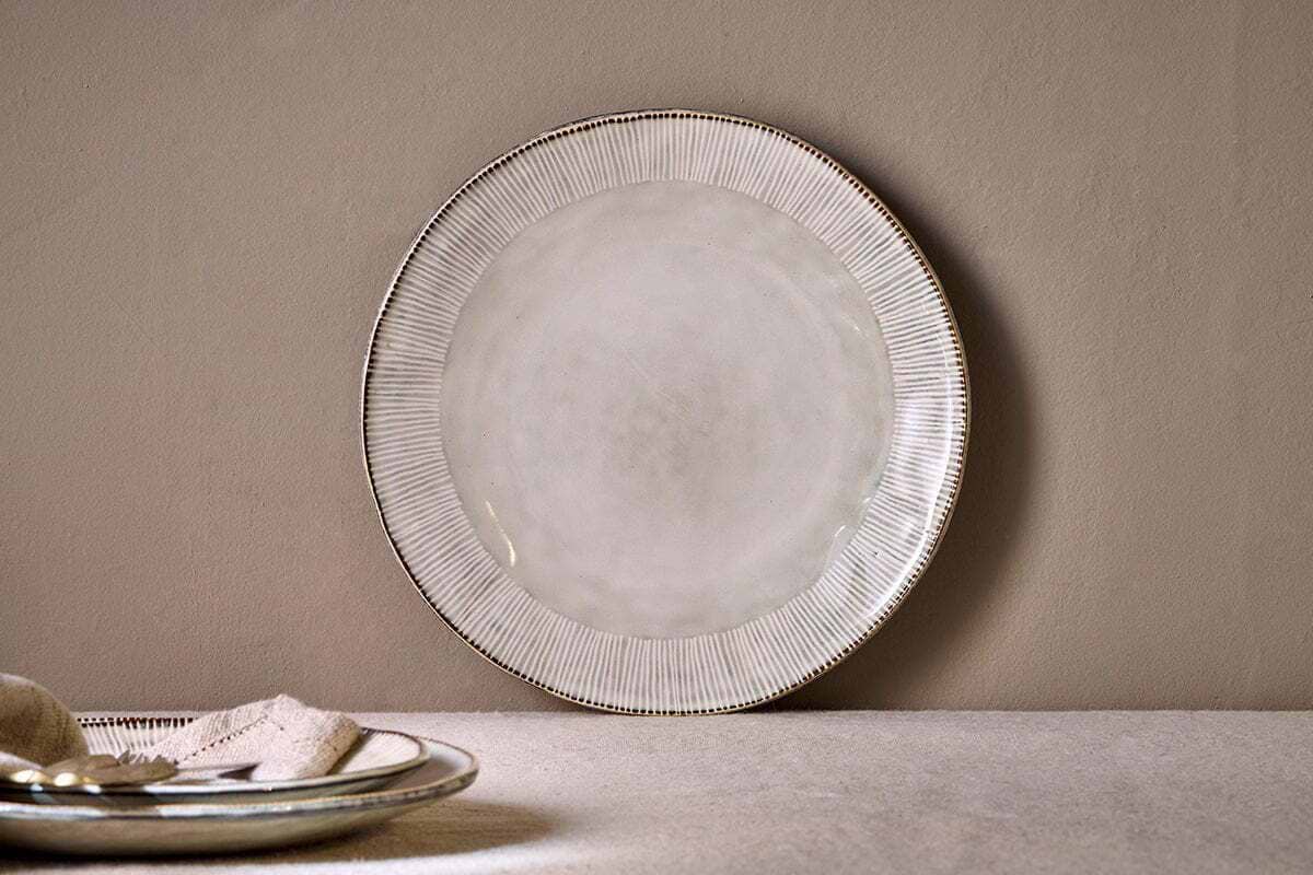 Malia Dinner Plate - Cream-TABLEWARE-Nkuku